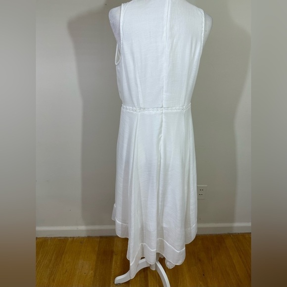 Kings Road.  sz lg dress midi length all white hankie style hem - Picture 7 of 15